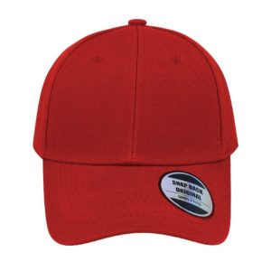 S17607RED - American Curved Peak Cap - Red