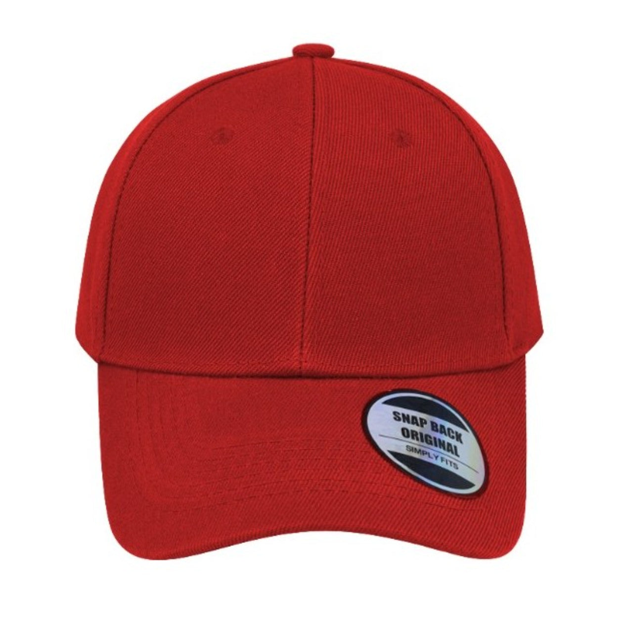 S17607RED - American Curved Peak Cap - Red