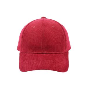 F24600RED - Corduroy 6 Panel Cap - Red