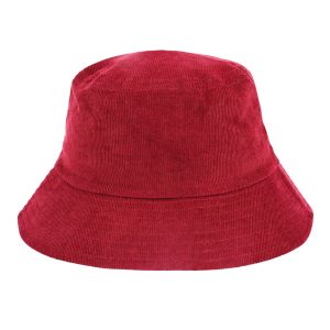 H2401RED-59CM - Corduroy Bucket Hat - Red / 59cm