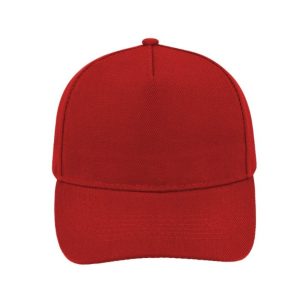 V5038RED - 5 Panel Acrylic Cap - Red
