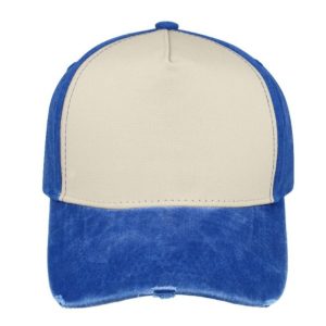F21500ROYAL/STN - Pigment Washed 5 Panel Cap - Royal