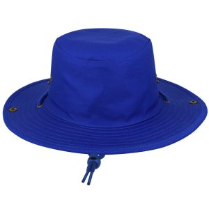 K6048ROYAL-54CM - Kiddies Wide Brim Safari Hat - Royal / 54 CM