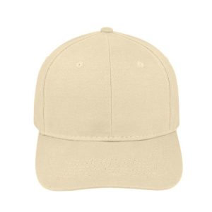 V6009STONE - 6 Panel Br Cotton Cap - Stone