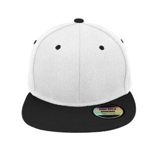 S12608WHITE/BL - Snapback Two-Tone Cap - White/Black