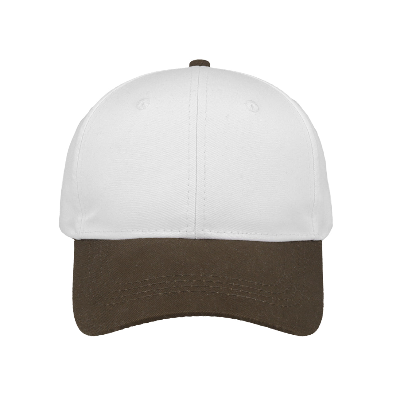 SAF6002WHT/CHOC - SA Two-Tone 6 Panel Cap - White/Chocolate