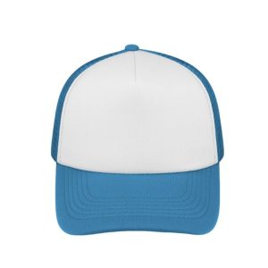 S19500SKYB/WHT - Curved Peak Foam Trucker Cap - Sky/White