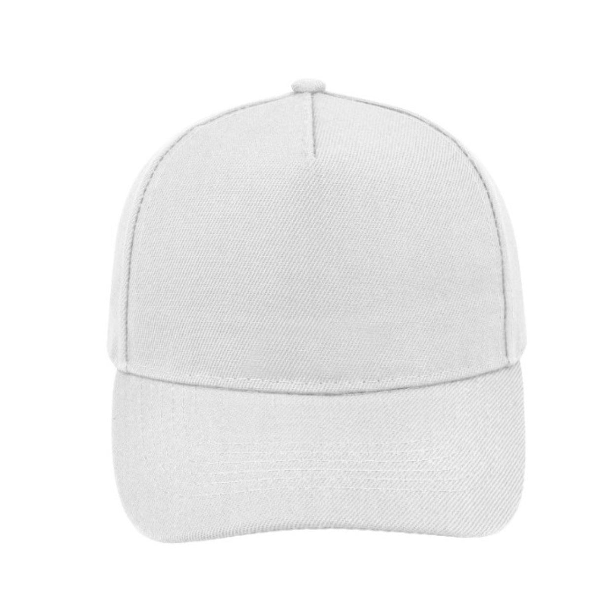 V5038WHITE - 5 Panel Acrylic Cap - White