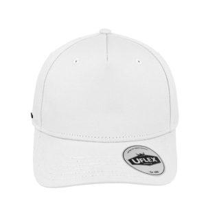 U15518WHTE - Uflex 5P Curved Peak Snapback - White