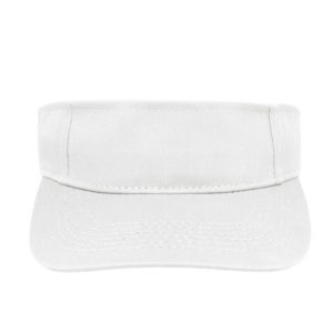 6052WHITE - Twill Visor - White