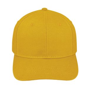 V6009YELLOW - 6 Panel Br Cotton Cap - Yellow