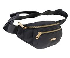 Triple Zip Moon Bag