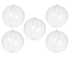 5-Pack Fillable Christmas Bauble Set