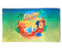 Smooth Custom Single-Sided Beach Towel - Large