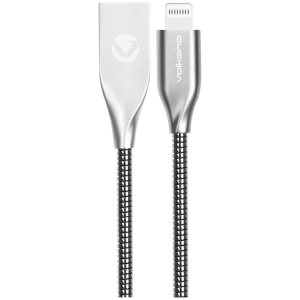 Volkano Iron Series Round Metallic Spring MFI Lightning Cable 1.2m - Silver