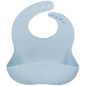 Silicone Bucket Bib - Powder Blue