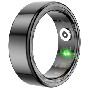 Volkano Ring Series Smart Ring with Charge Case - Black 20.6mm