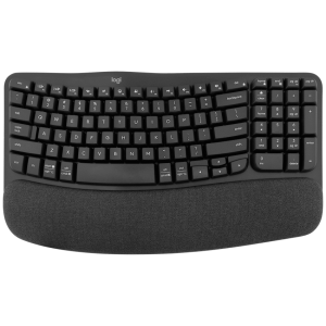 Logitech(R) Wave Keys Wireless Ergonomic Keyboard - Graphite