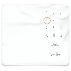 Baby Milestone Blanket - White