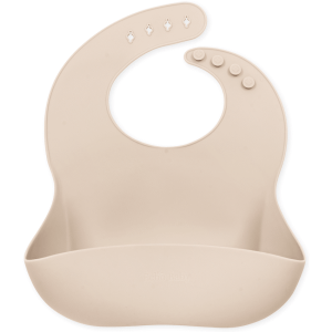 Silicone Bucket Bib - Ivory