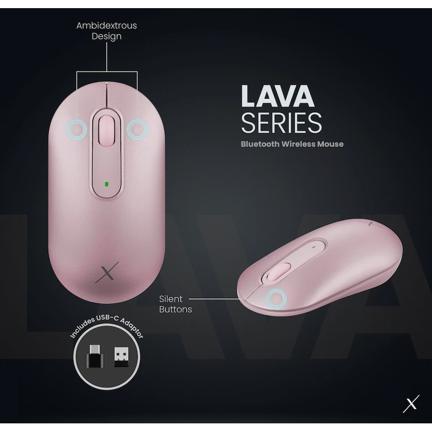 VolkanoX Lava Bluetooth Wireless Mouse - Rose - Image 14
