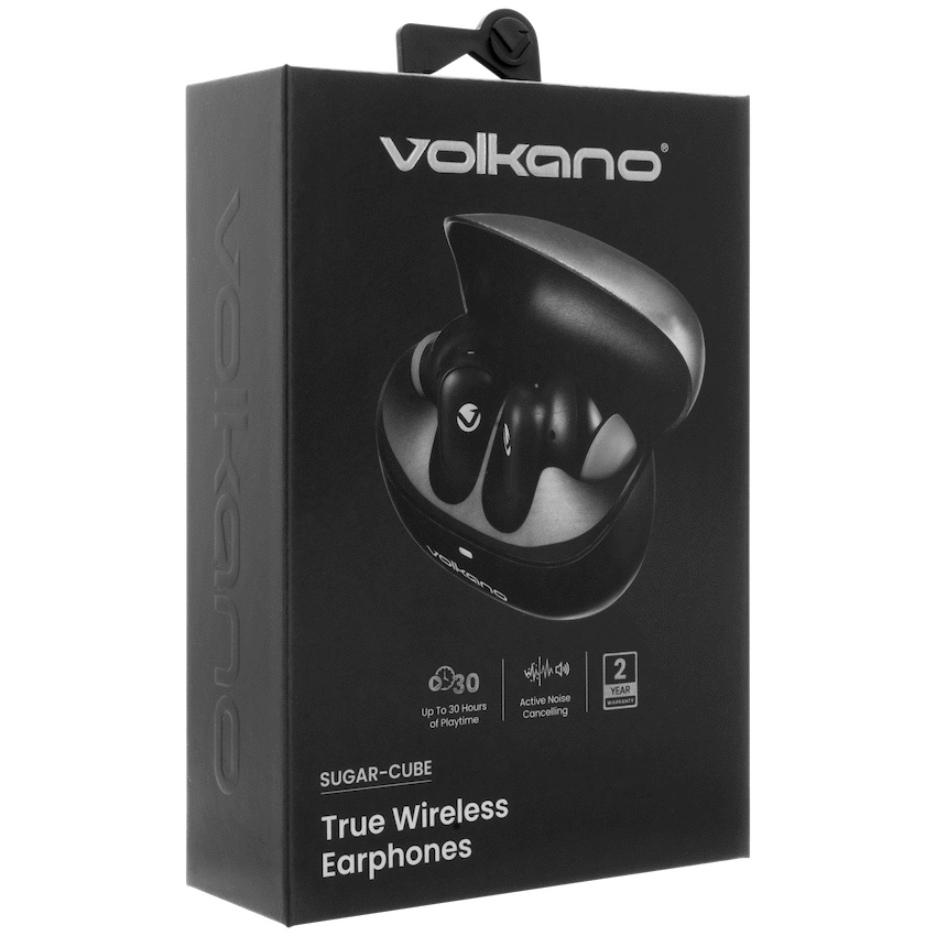Volkano Sugar-Cube Active Noise Cancelling True Wireless Earphones - Black - Image 8