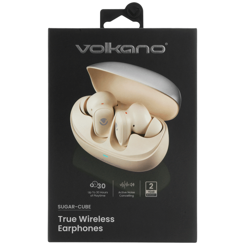 Volkano Sugar-Cube Active Noise-Cancelling True Wireless Earphones - Nude - Image 7