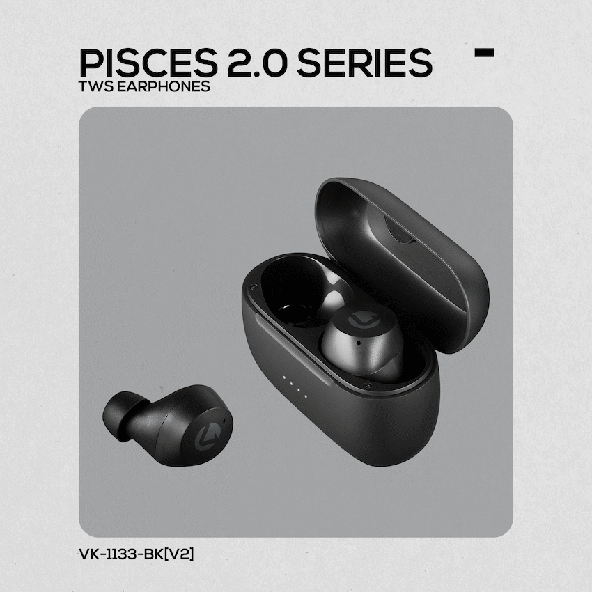 Volkano Pisces 2.0 Series TWS Earphones - Black - Image 24