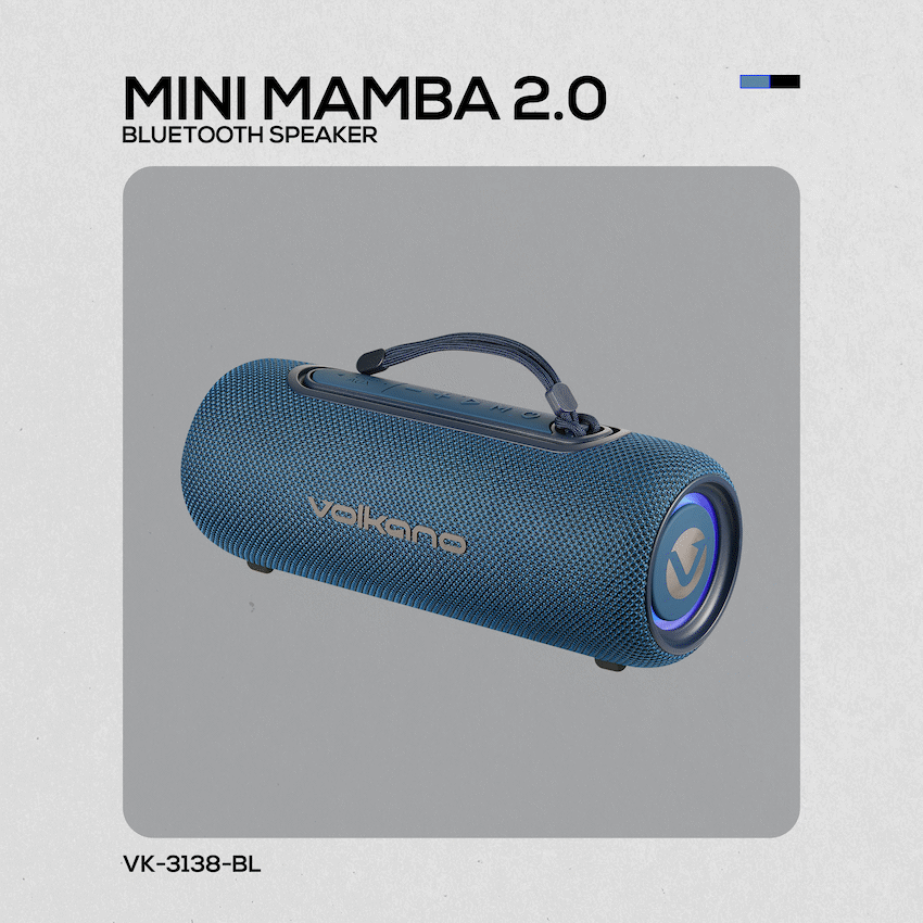 Volkano Mini Mamba 2.0 Series Bluetooth Speaker - Blue - Image 8