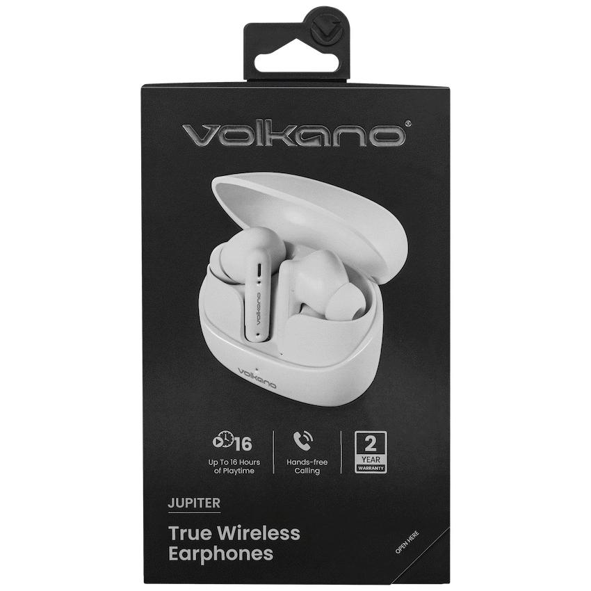 Volkano Jupiter Series TWS Earphones - White - Image 3