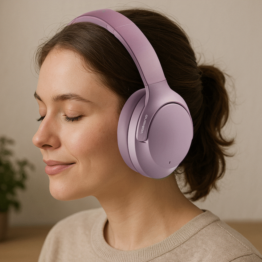 Volkano Odyssey ANC Bluetooth Wireless Headphone - Rose Gold - Image 22