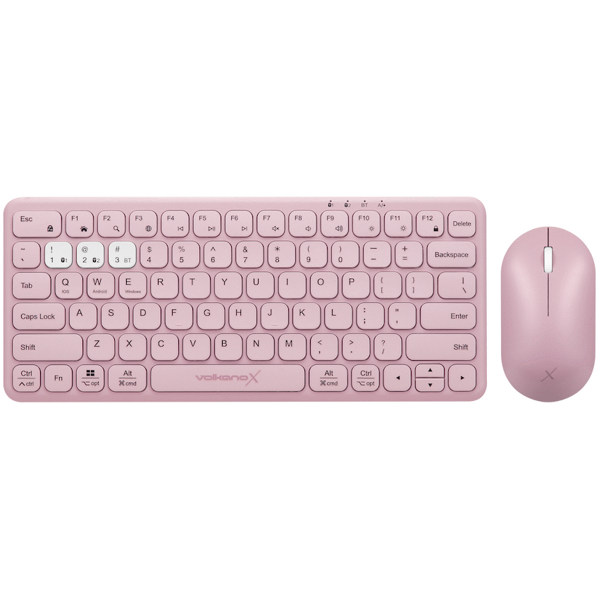 VolkanoX Blaze Bluetooth Wireless Keyboard and Mouse Combo - Rose - Image 2