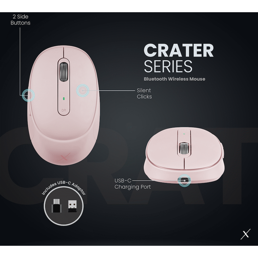 VolkanoX Crater Bluetooth Wireless Mouse - Rose - Image 21
