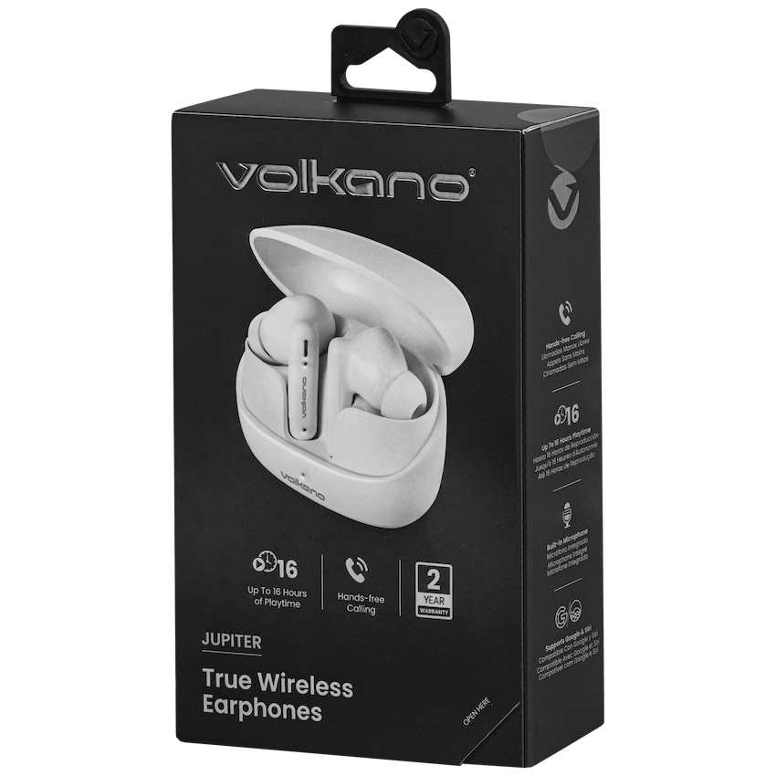 Volkano Jupiter Series TWS Earphones - White - Image 5