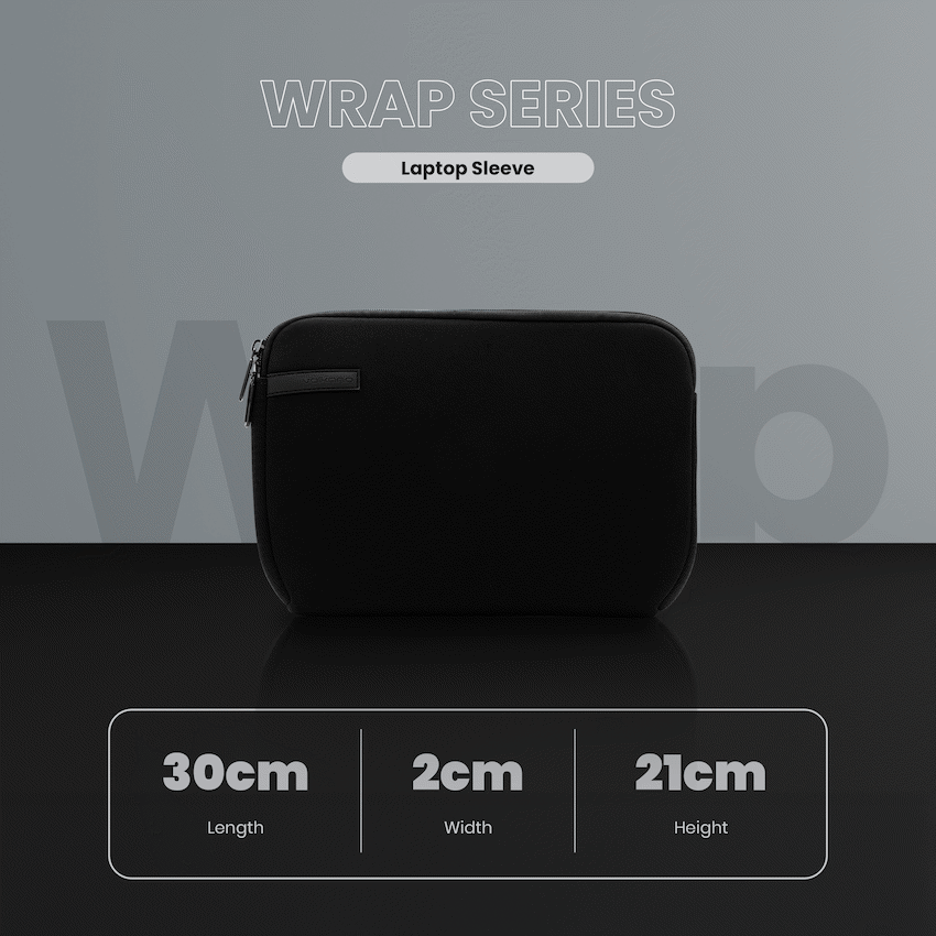 Volkano Wrap series 11.6" Laptop sleeve Black - Image 10