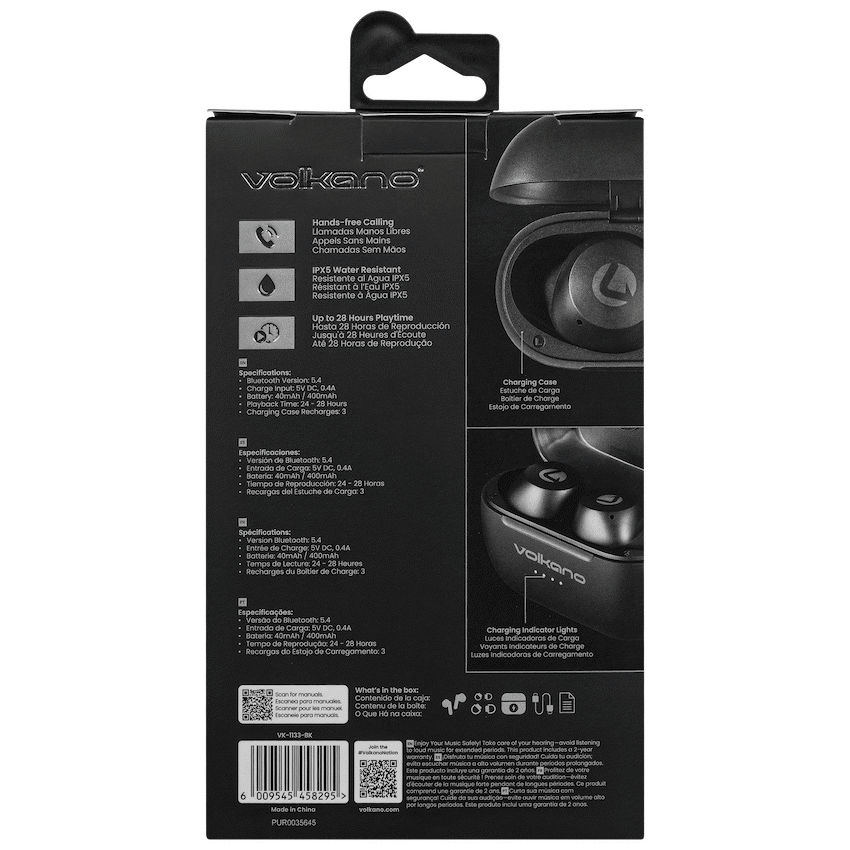Volkano Pisces 2.0 Series TWS Earphones - Black - Image 10