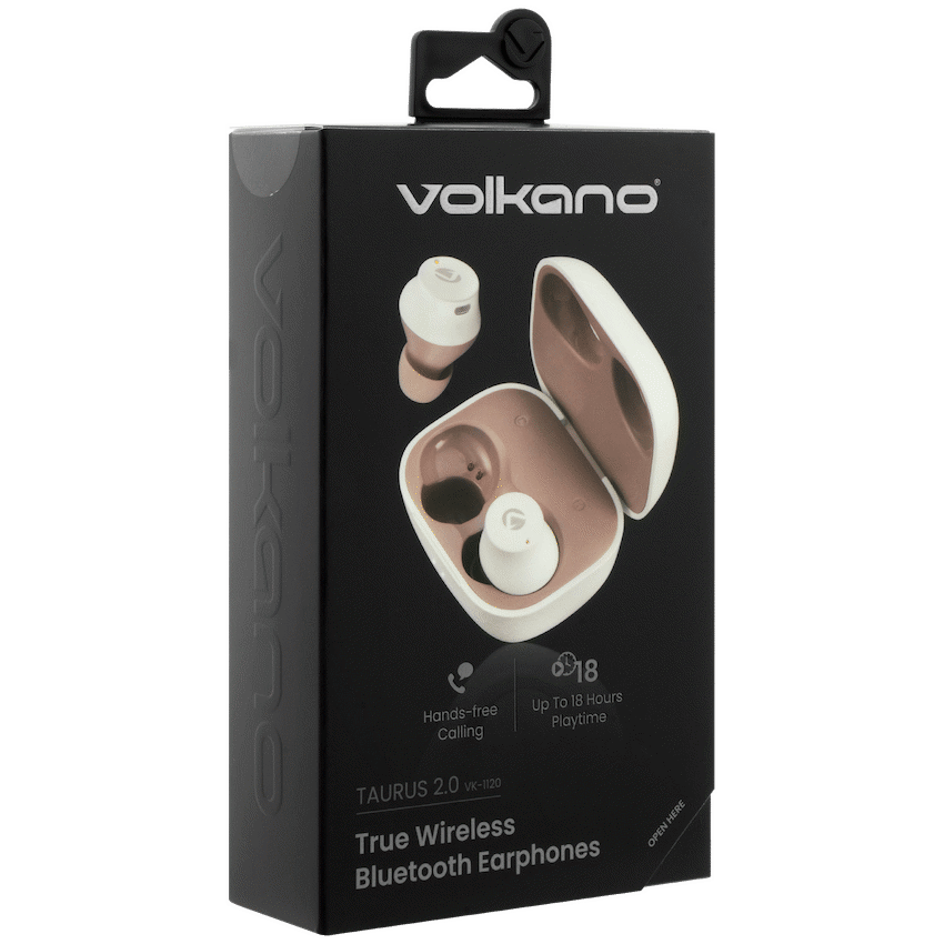 Volkano Taurus Series 2.0 True Wireless Earphones - White - Image 7