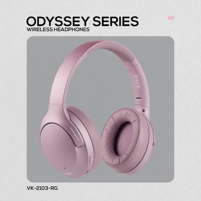 Volkano Odyssey ANC Bluetooth Wireless Headphone - Rose Gold - Image 9
