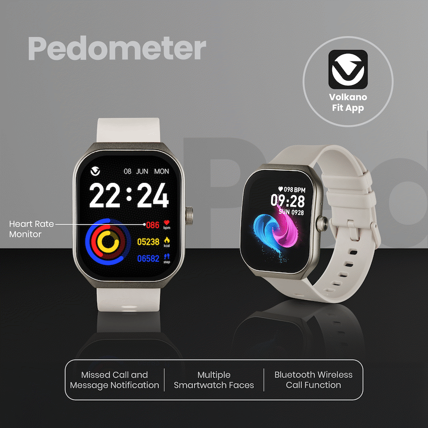 Volkano Spirit Series Smart Watch - Starlight Silver - Image 7