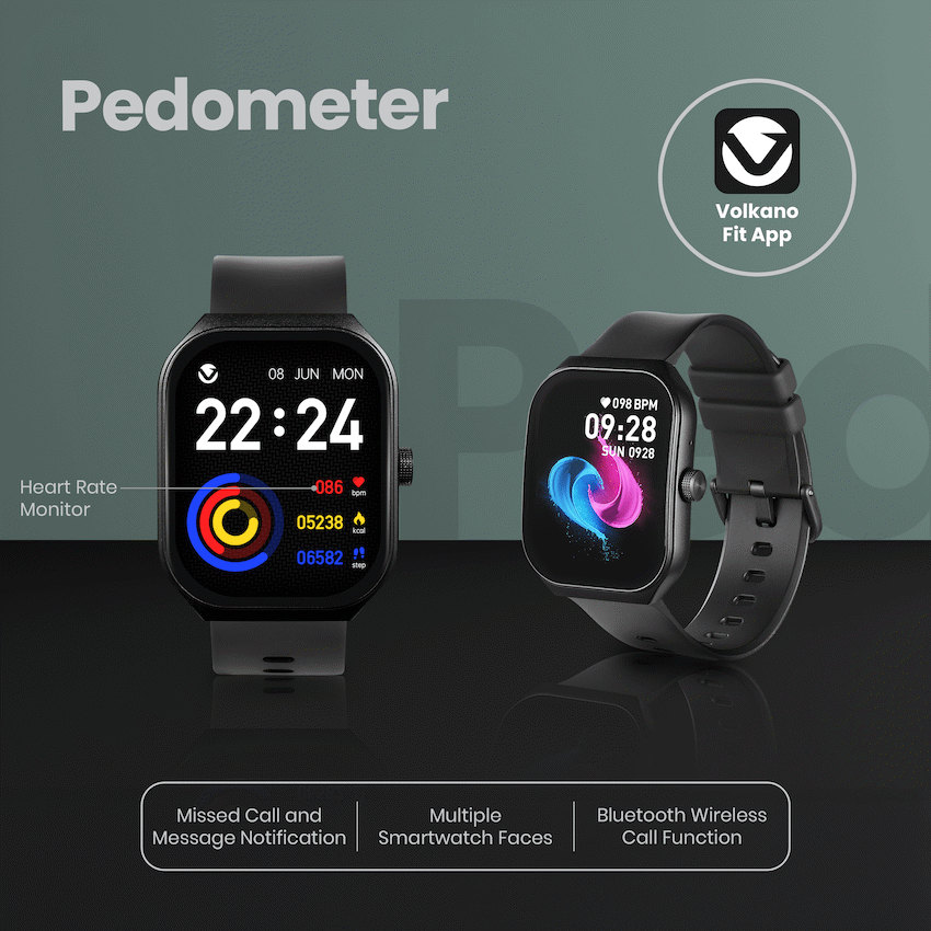 Volkano Spirit Series Smart Watch - Black - Image 13