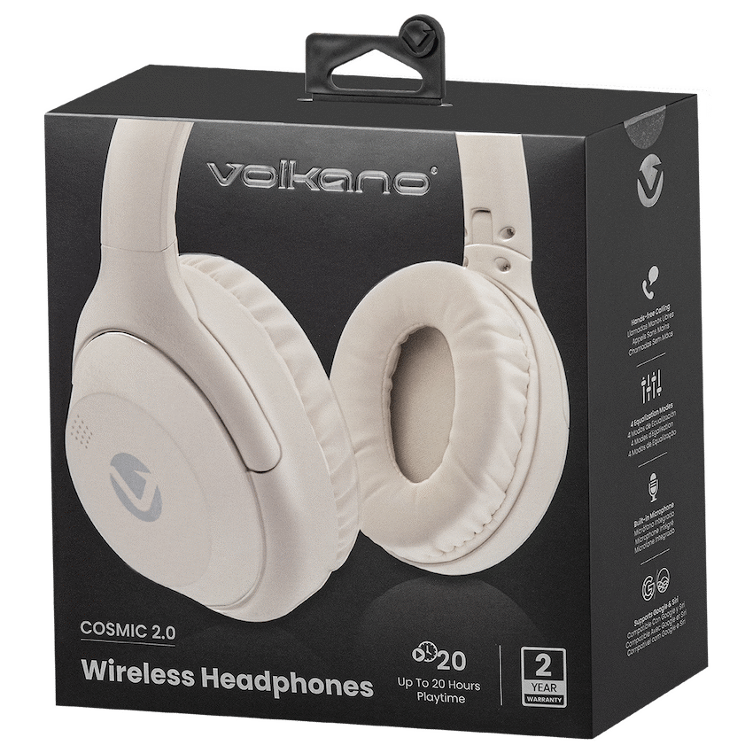 Volkano Cosmic 2 Series Bluetooth Headphone - Nude - Image 5