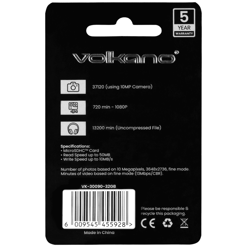Volkano Micro Series Micro SD card 32GB - Class 10 - Image 3
