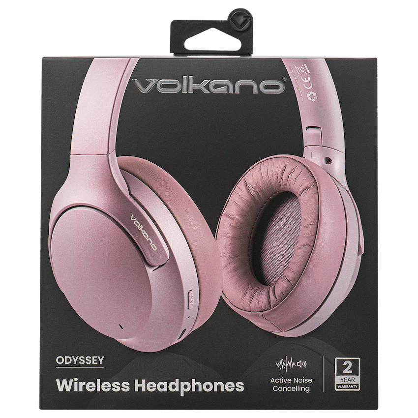 Volkano Odyssey ANC Bluetooth Wireless Headphone - Rose Gold - Image 25