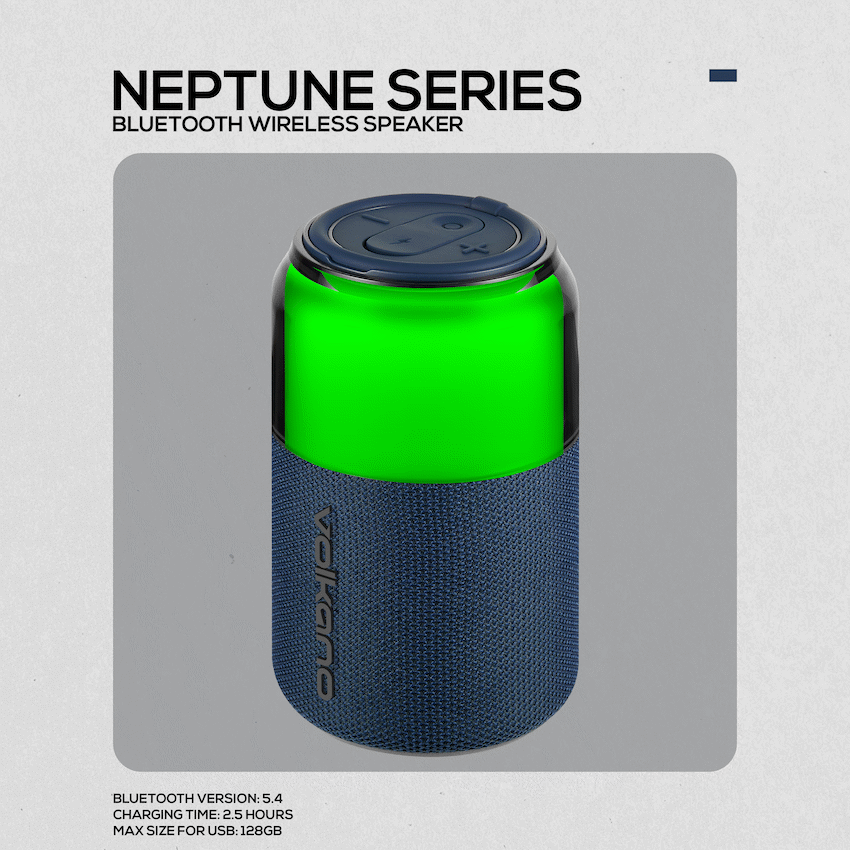 Volkano Neptune Bluetooth Wireless Speaker - Blue - Image 10