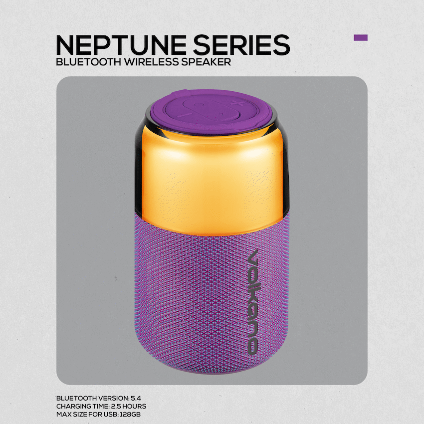 Volkano Neptune Bluetooth Wireless Speaker - Purple - Image 19