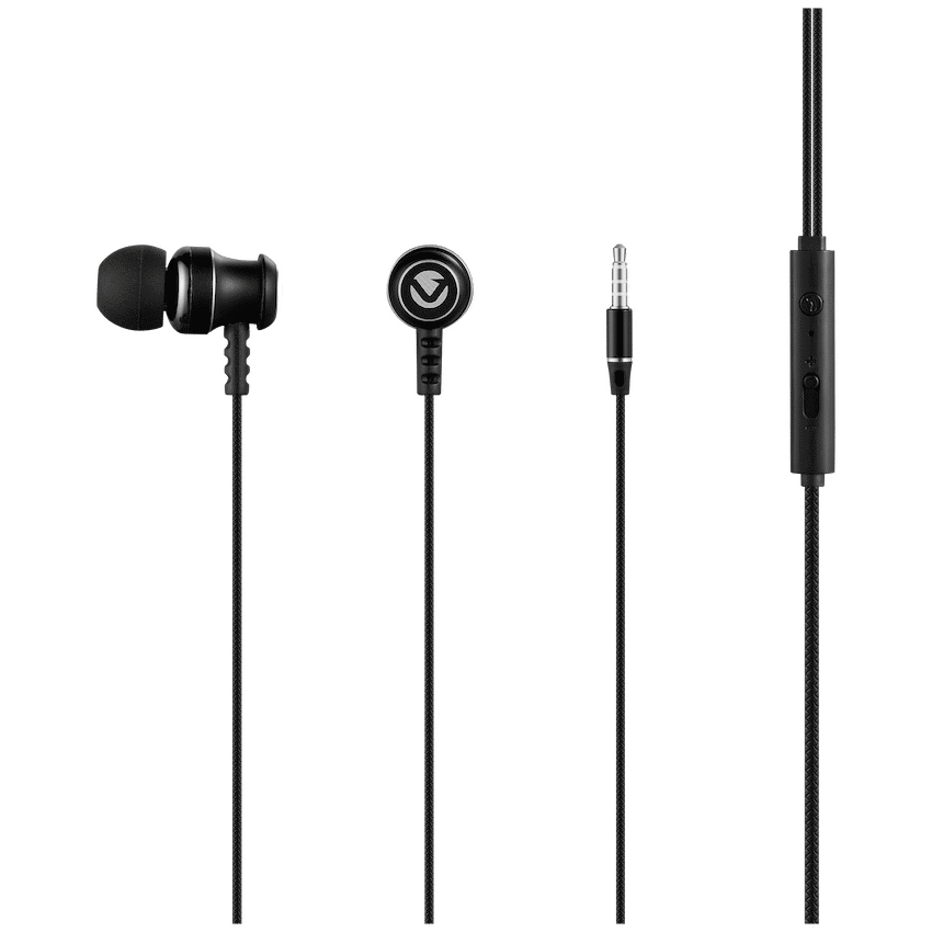 Volkano Earphones with Mic - STANNIC SERIES - Black - Image 2