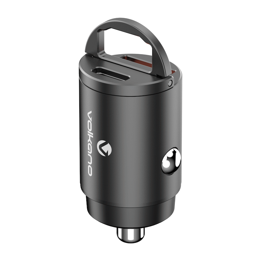 Volkano Obscurix Series 30w PD Dual USB-A and USB-C Ultra Small Car Charger - Image 3