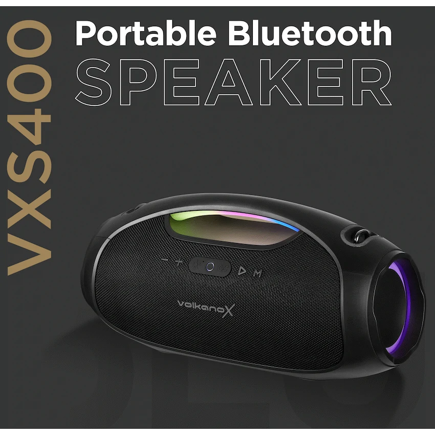 VolkanoX VXS400 Portable Bluetooth Speaker - Black - Image 10