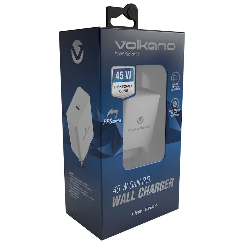 Volkano Potent Plus Series 45w GaN Compact PD Wall Charger - Image 2