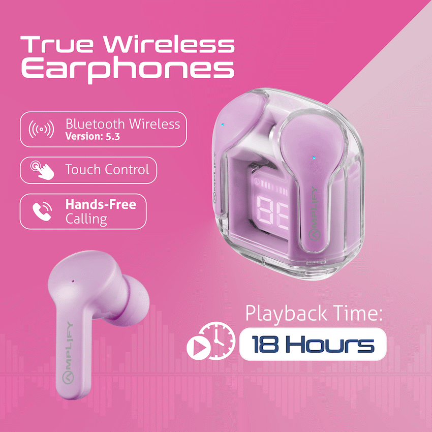 Amplify Lumina Series TWS Earphones - Purple - Image 5